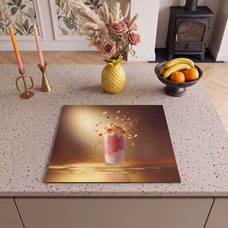 Inductie beschermer - Framboos - Smoothie - Drinken - Roze — 3