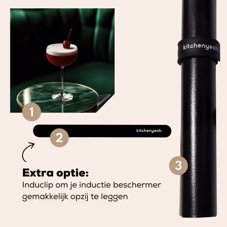 Inductie beschermer - Kers - Cocktail - Rood - Marmer — 8