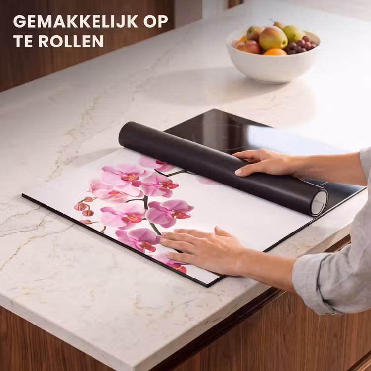 Inductie beschermer - Bloemen - Roze - Tak - Wit — 7