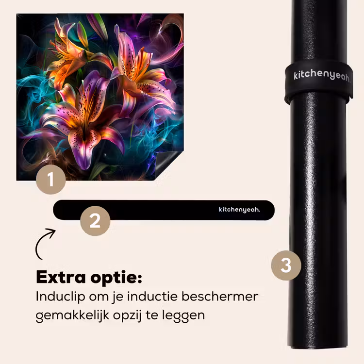Inductie beschermer - Levendige Lelies in Lichtspektakel — 8