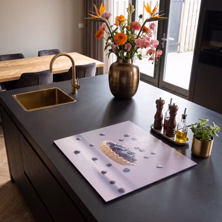 Inductie beschermer - Eten - Taart - Bessen - Blauw — 2