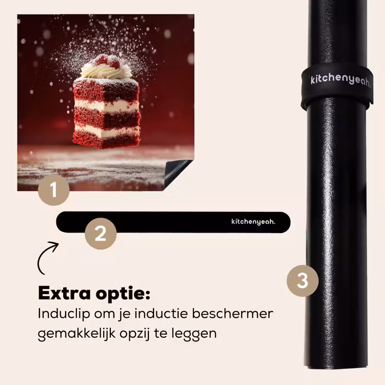 Inductie beschermer - Rode - Velvet - Taart - Eten — 8