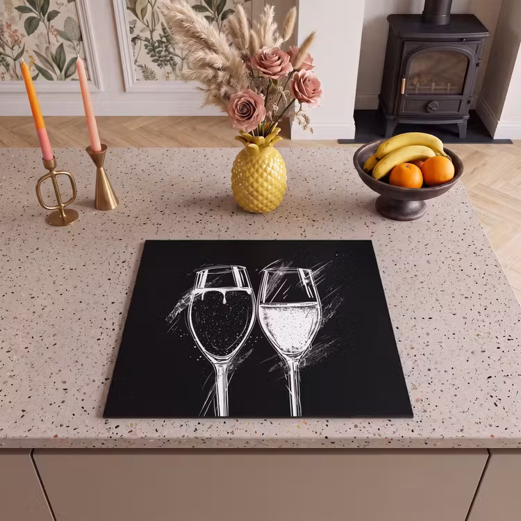 Inductie beschermer - Zwart-witte Toast — 3