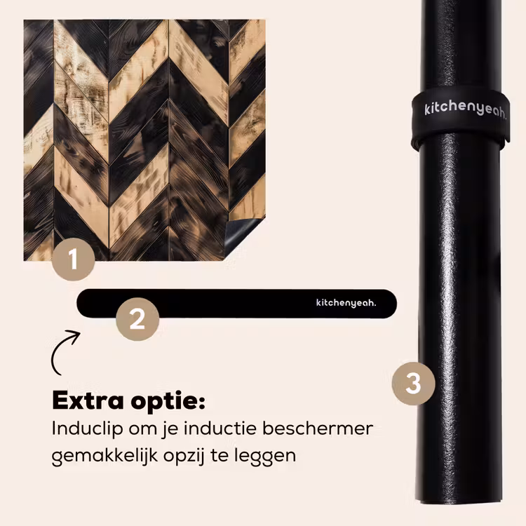 Inductie beschermer - Geometrisch Houtmozaïek — 8