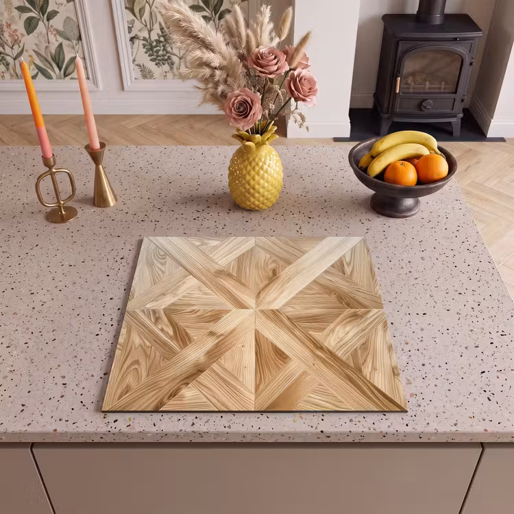 Inductie beschermer - Verschillende Houtnerven in Visgraatpatroon — 3