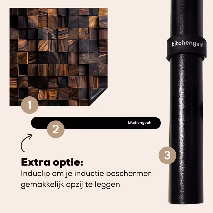 Inductie beschermer - Mozaïek van Houttexturen — 8