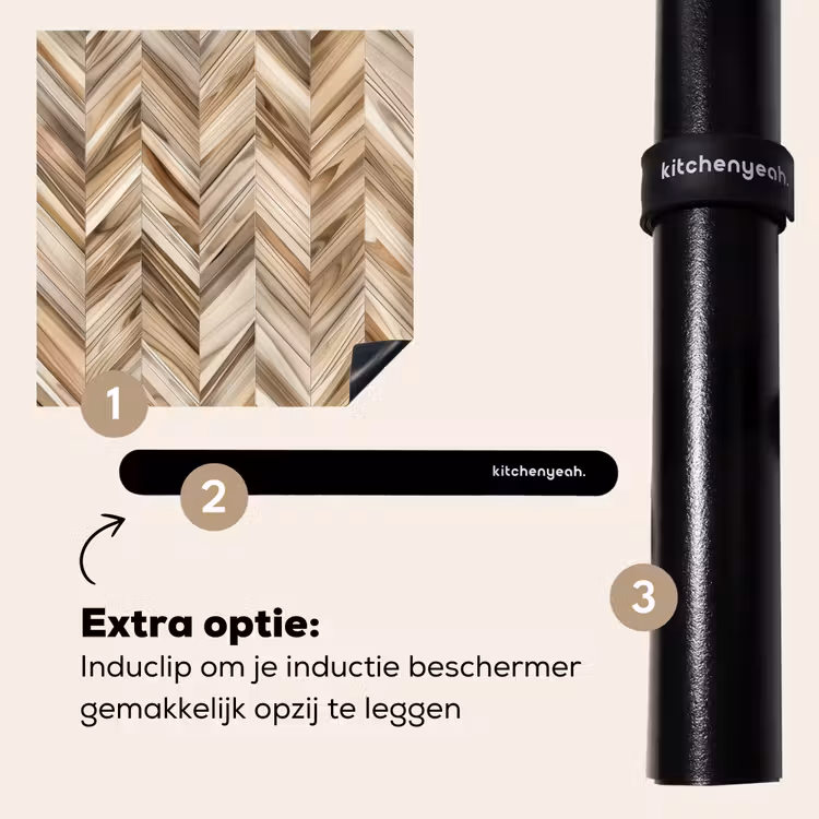 Inductie beschermer - Zonnestraal in Hout — 8