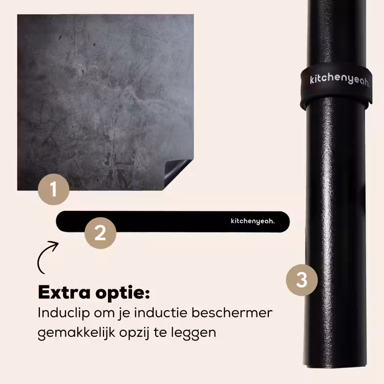 Inductie beschermer - Grijze Betonscherven — 8