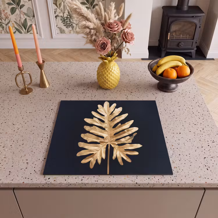 Inductie beschermer - Gouden Monstera Majesteit — 3