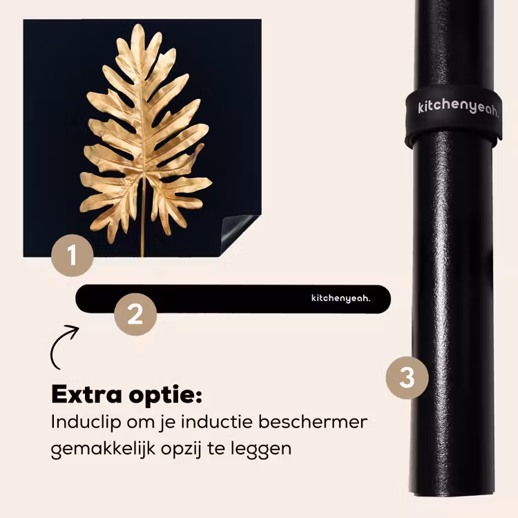 Inductie beschermer - Gouden Monstera Majesteit — 8