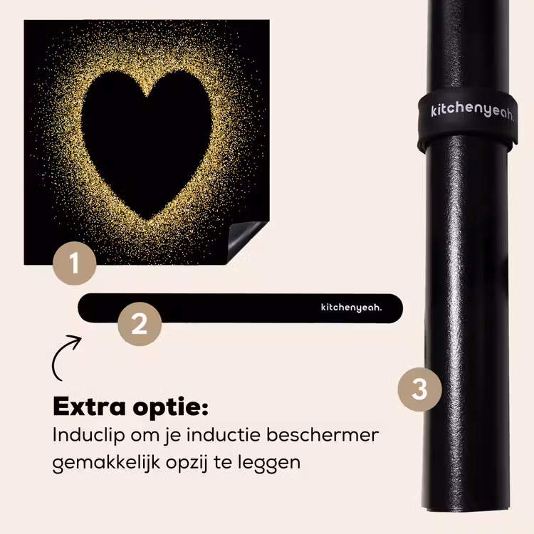 Inductie beschermer - Hart van goudstof — 8