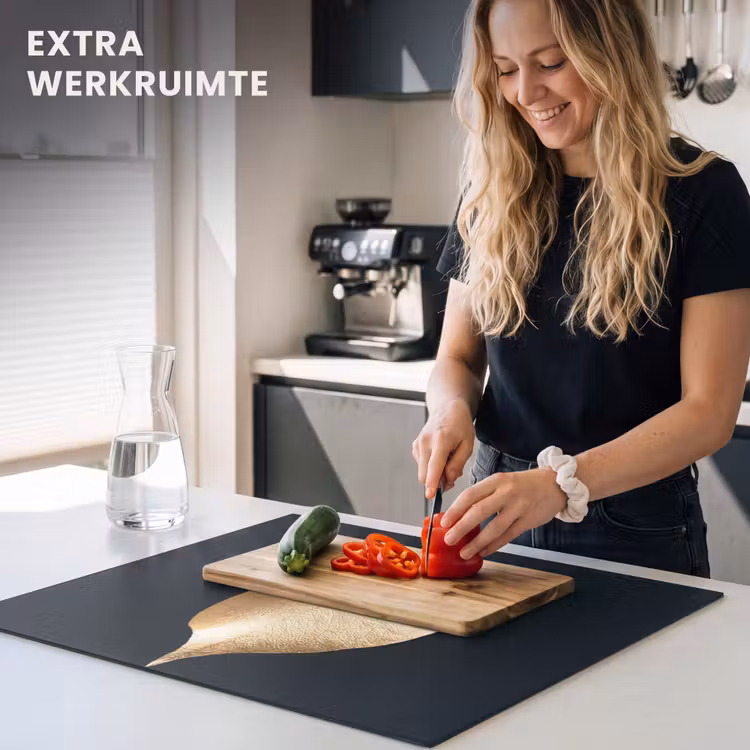 Inductie beschermer - Solitair blad in goud — 5