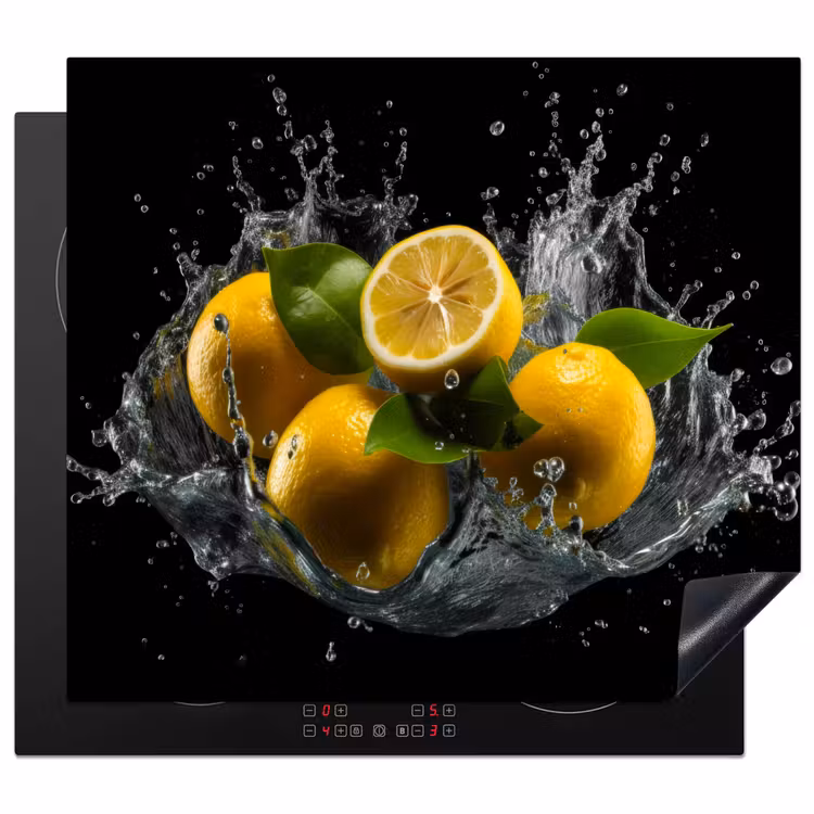 Inductie beschermer - Citroen - Fruit - Geel - Zwart — 1