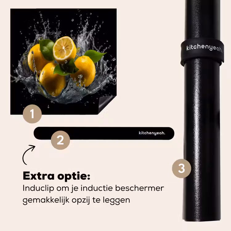 Inductie beschermer - Citroen - Fruit - Geel - Zwart — 8