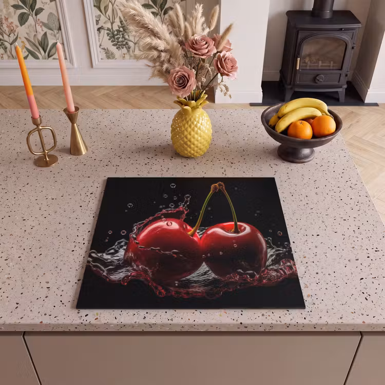Inductie beschermer - Kersen - Rood - Fruit - Water - Zwart — 3
