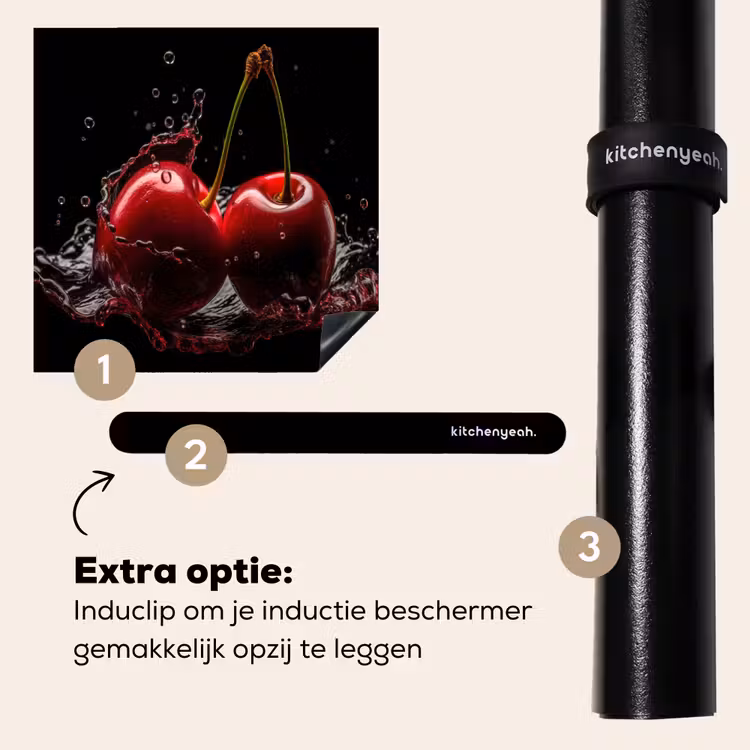Inductie beschermer - Kersen - Rood - Fruit - Water - Zwart — 8