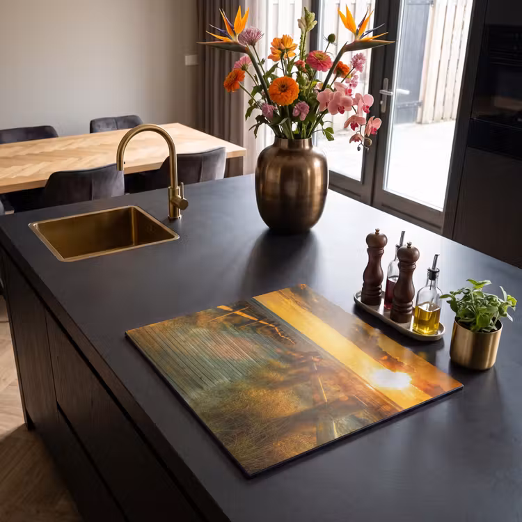 Inductie beschermer - Houten Pad naar de Zonsondergang — 2
