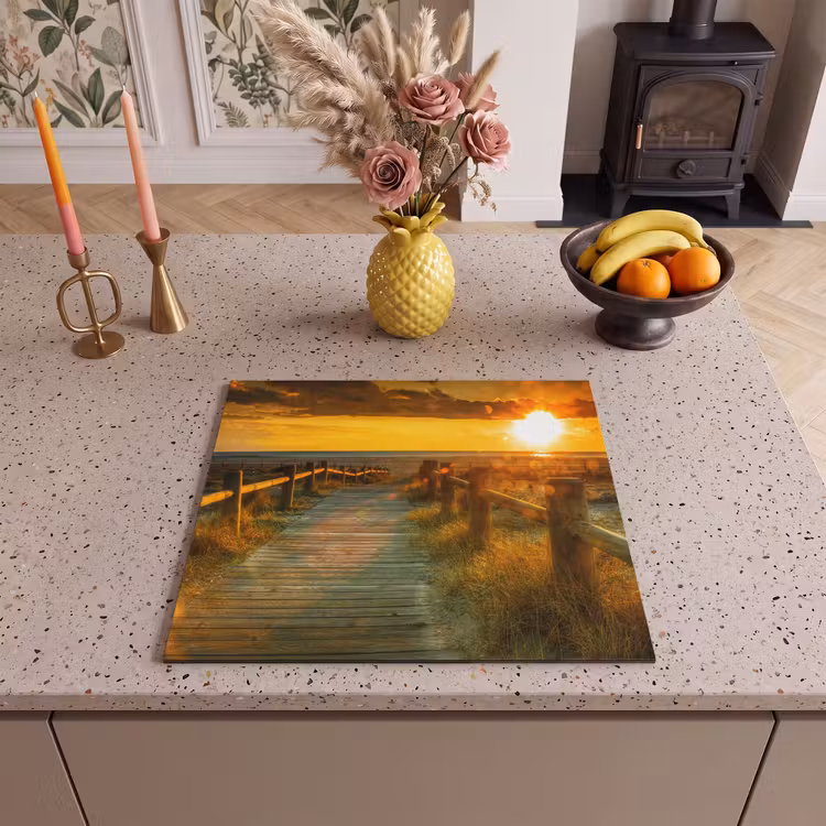Inductie beschermer - Houten Pad naar de Zonsondergang — 3