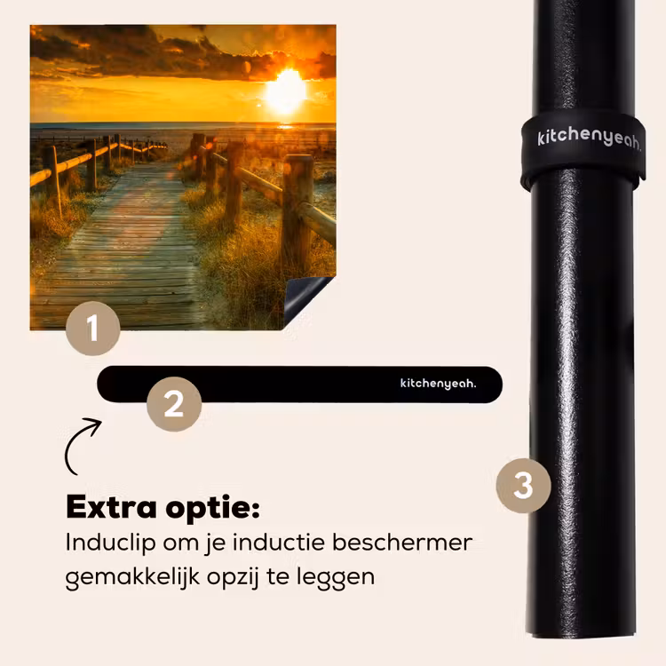 Inductie beschermer - Houten Pad naar de Zonsondergang — 8