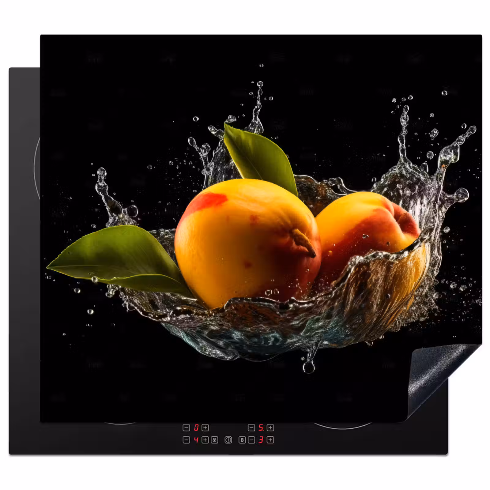 Inductie beschermer - Mango - Fruit - Water - Zwart - Bladeren — 1