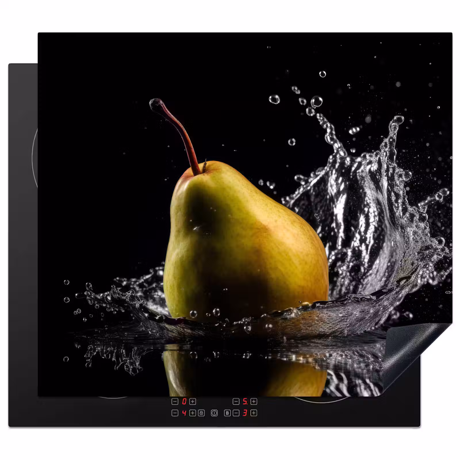Inductie beschermer - Peer - Fruit - Water - Zwart — 1