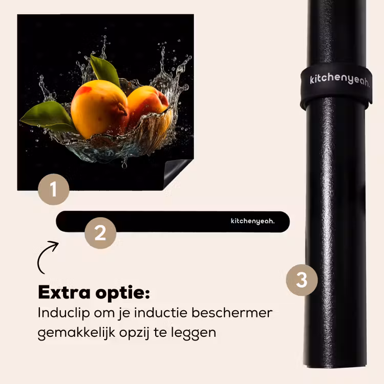 Inductie beschermer - Mango - Fruit - Water - Zwart - Bladeren — 8