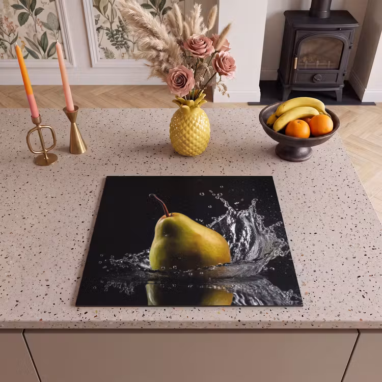 Inductie beschermer - Peer - Fruit - Water - Zwart — 3