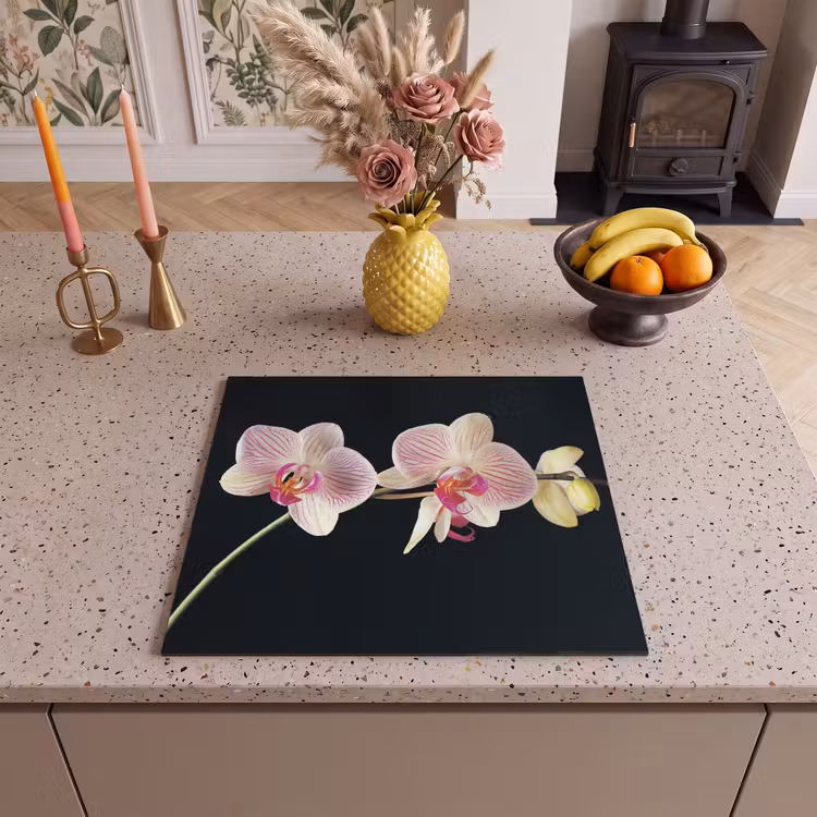 Inductie beschermer - Getekende Schoonheid van Orchideeën — 3