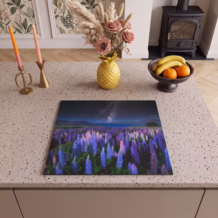 Inductie beschermer - Sterrenlicht over Lupineveld — 3