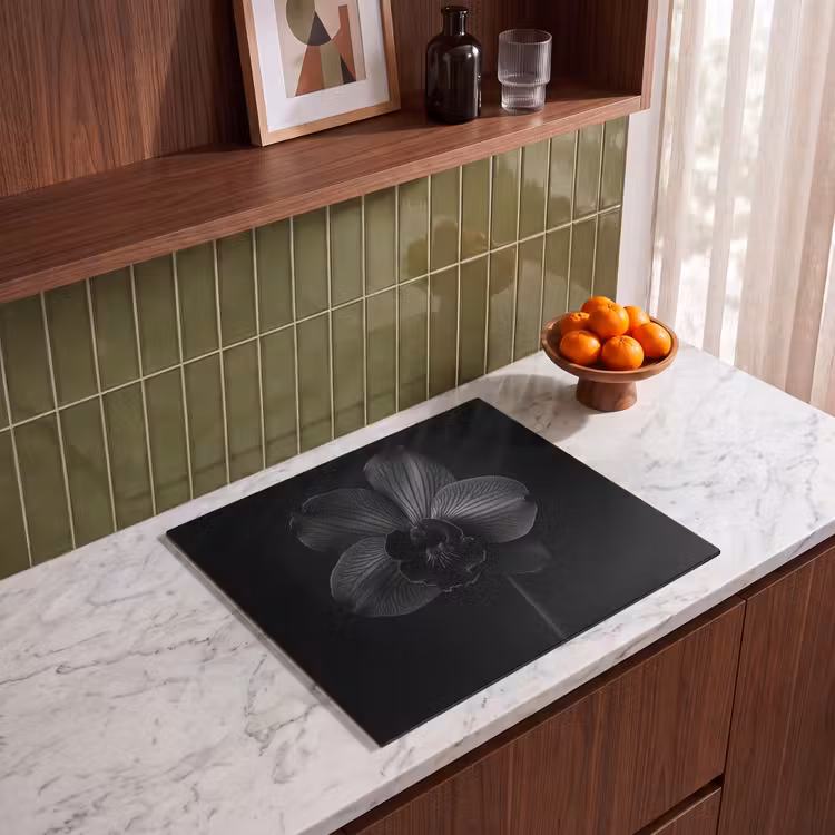 Inductie beschermer - Zwart - Bloem - Orchidee — 4
