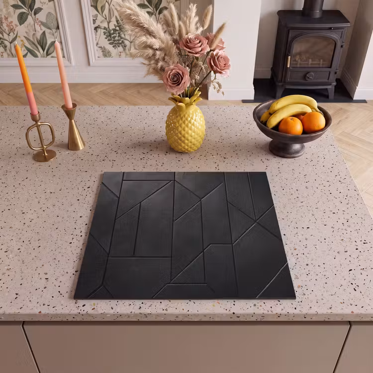 Inductie beschermer - Zwart - Geometrisch - Tegeltjes — 3