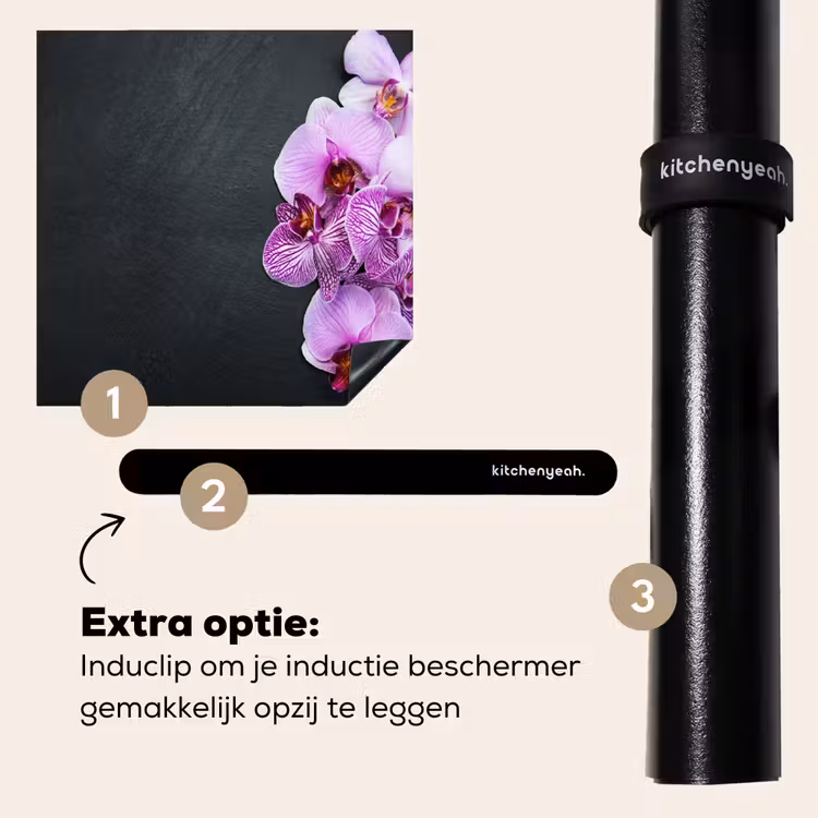 Inductie beschermer - Contrastrijke Orchideeën Opstelling — 8