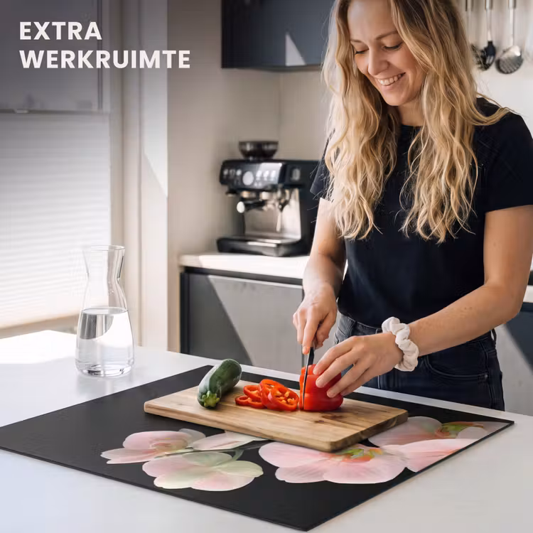 Inductie beschermer - Zachte Roze Orchideeënfluistering — 5