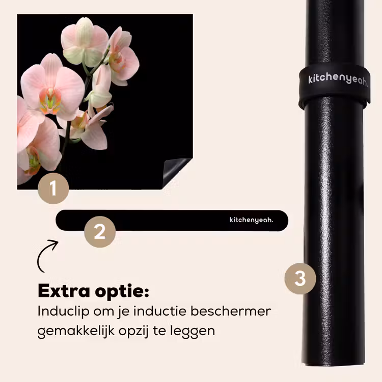 Inductie beschermer - Zachte Roze Orchideeënfluistering — 8