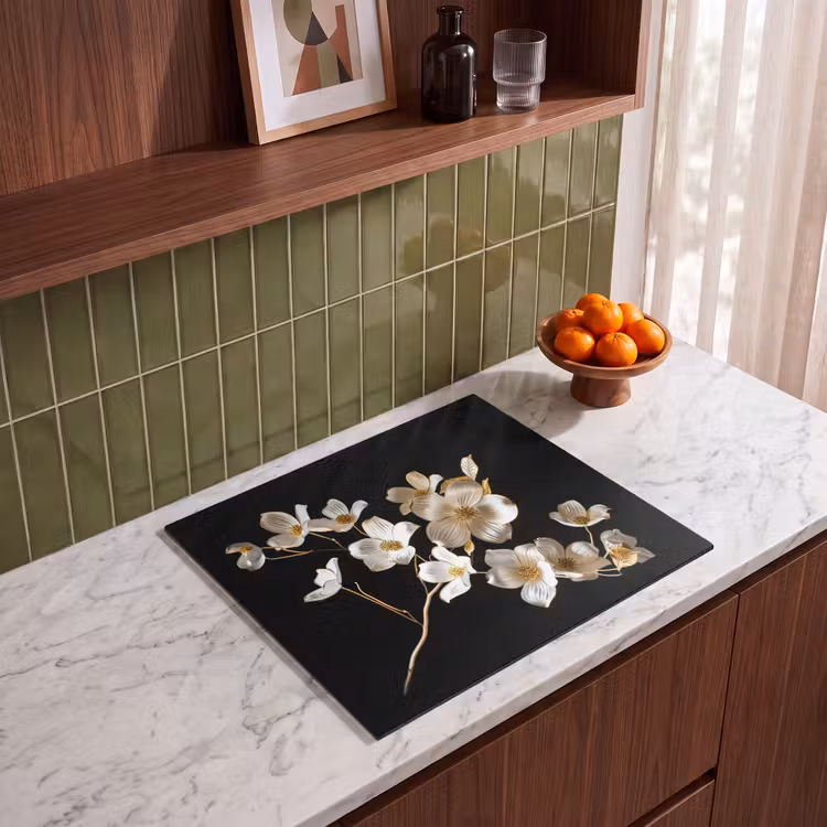 Inductie beschermer - Elegantie in Ivoor en Goud — 4