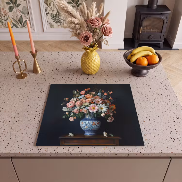 Inductie beschermer - Hout - Vaas - Kleuren - Bloemen — 3