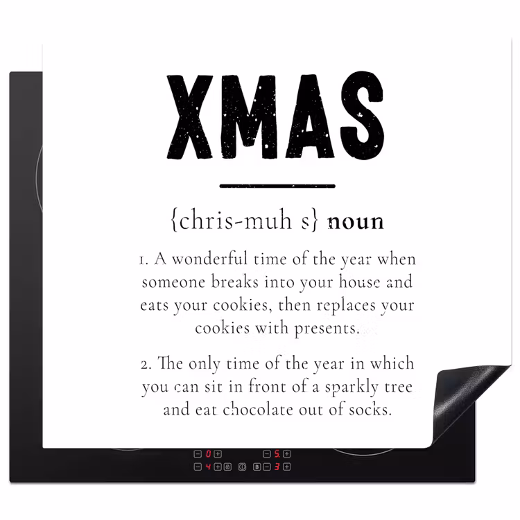 Inductie beschermer - Kerst - Wit - Xmas - Quotes - Feestdagen — 1