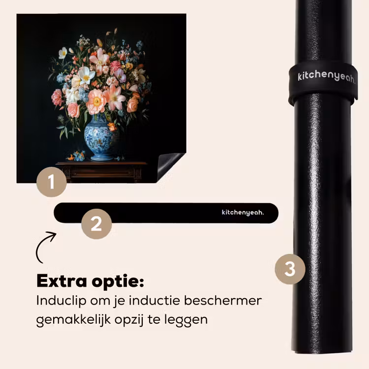 Inductie beschermer - Roze - Bloemen - Vaas - Kleuren — 8