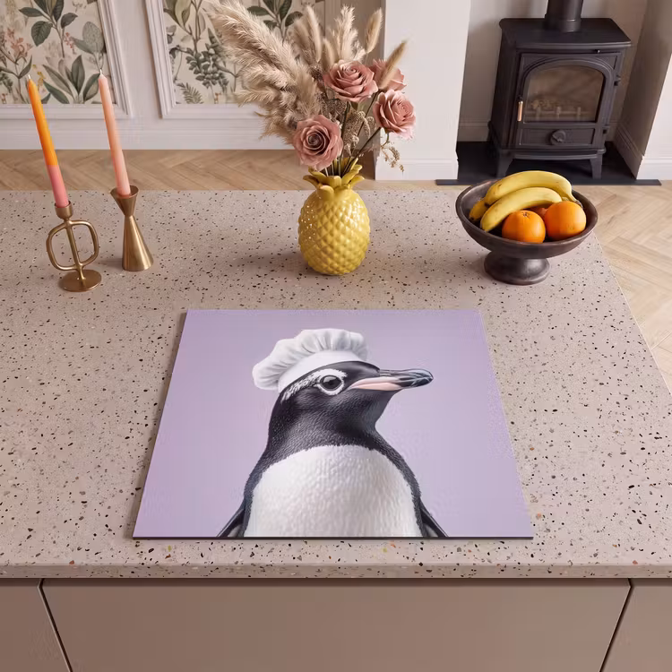 Inductie beschermer - Pinguïn - Koksmuts - Lief - Paars — 3