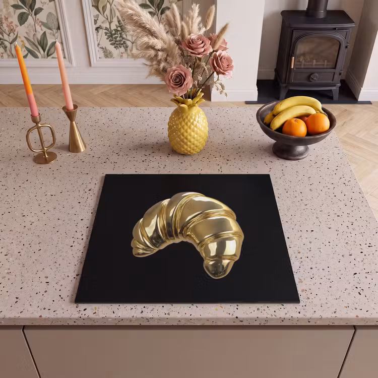 Inductie beschermer - Croissant - Brood - Goud - Zwart — 3