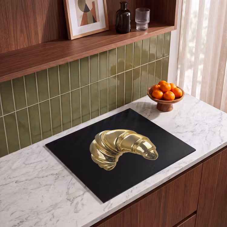 Inductie beschermer - Croissant - Brood - Goud - Zwart — 4