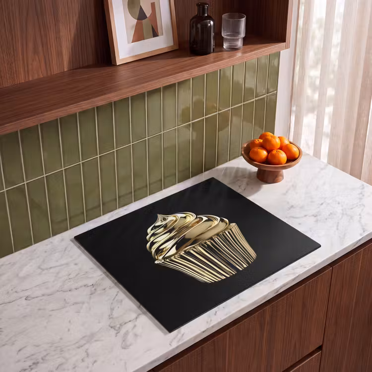 Inductie beschermer - Cupcake - Eten - Goud - Zwart — 4