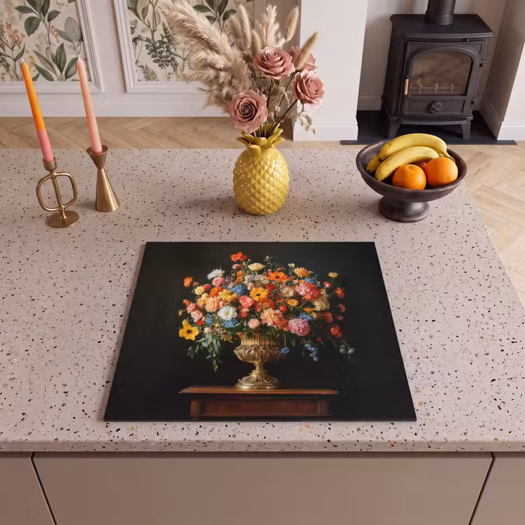 Inductie beschermer - Goud - Bloemen - Kleuren - Vaas — 3