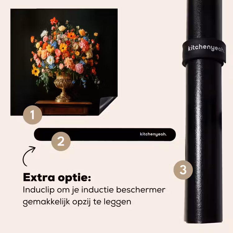 Inductie beschermer - Goud - Bloemen - Kleuren - Vaas — 8