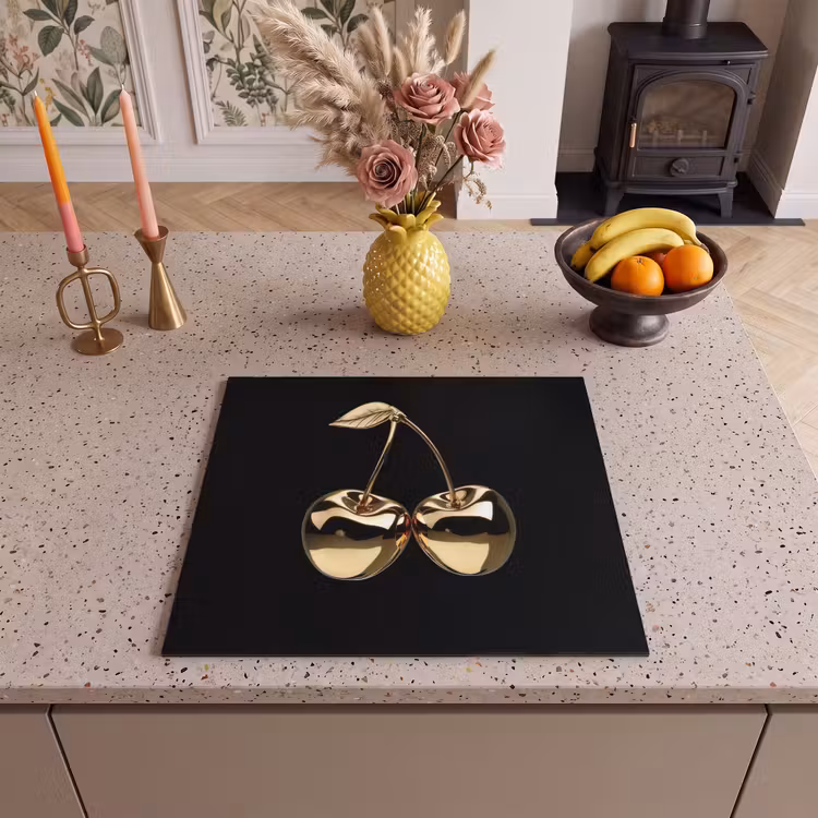 Inductie beschermer - Kersen - Zwart - Goud - Chrome — 3