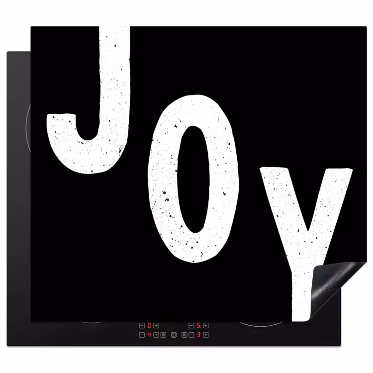 Inductie beschermer - Kerstmis - Quotes - Joy - Zwart - Feest — 1
