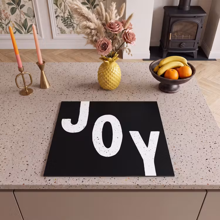 Inductie beschermer - Kerstmis - Quotes - Joy - Zwart - Feest — 3