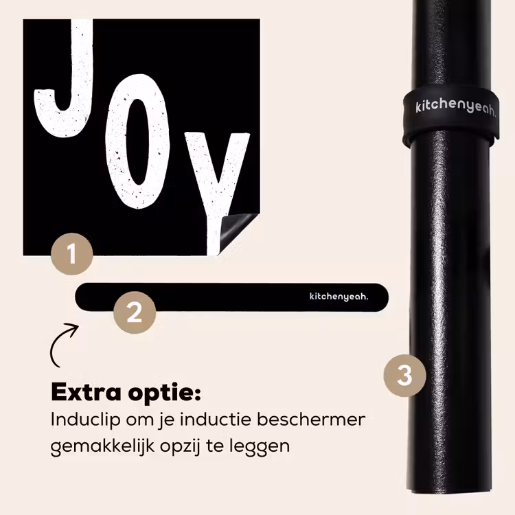 Inductie beschermer - Kerstmis - Quotes - Joy - Zwart - Feest — 8