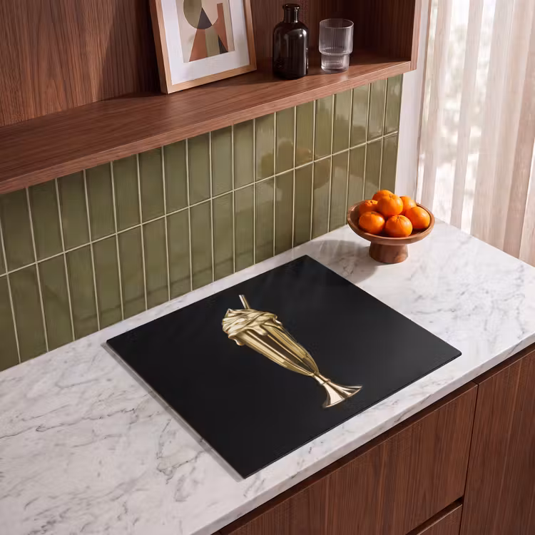 Inductie beschermer - Milkshake - Goud - Drinken - Zwart — 4
