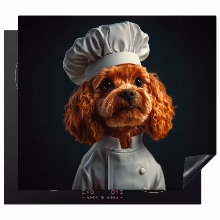 Inductie beschermer - Bruin - Kok - Hondje — 1